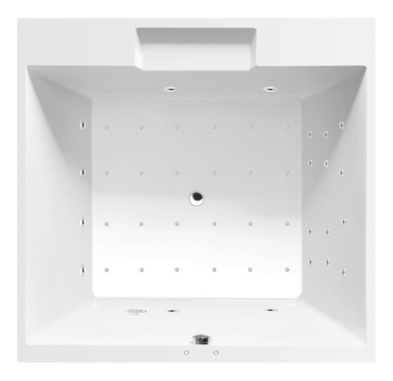 CAME hydromasážní vana, 175x175x50cm, Attraction Hydro-Air, chrom 23611.4010