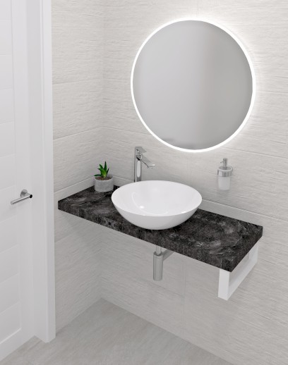 AVICE deska pod umyvadlo 130x36cm, tl.5cm, štípaný kámen AV1369