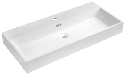 AQUATIC umyvadlo, litý mramor, 100x46cm, bílá AT100