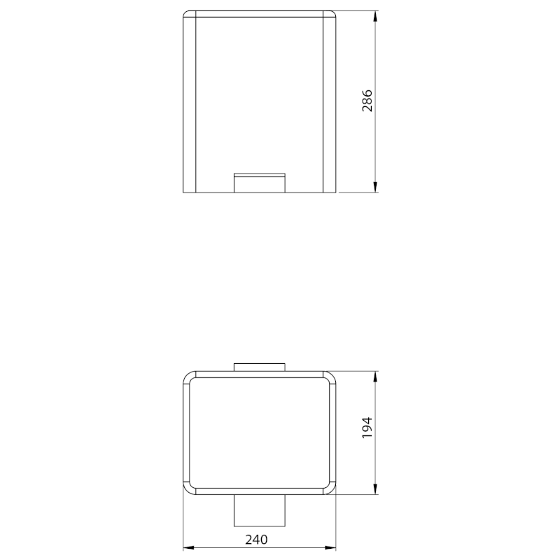 Odpadkový koš 5l, Soft Close, nerez mat DR101