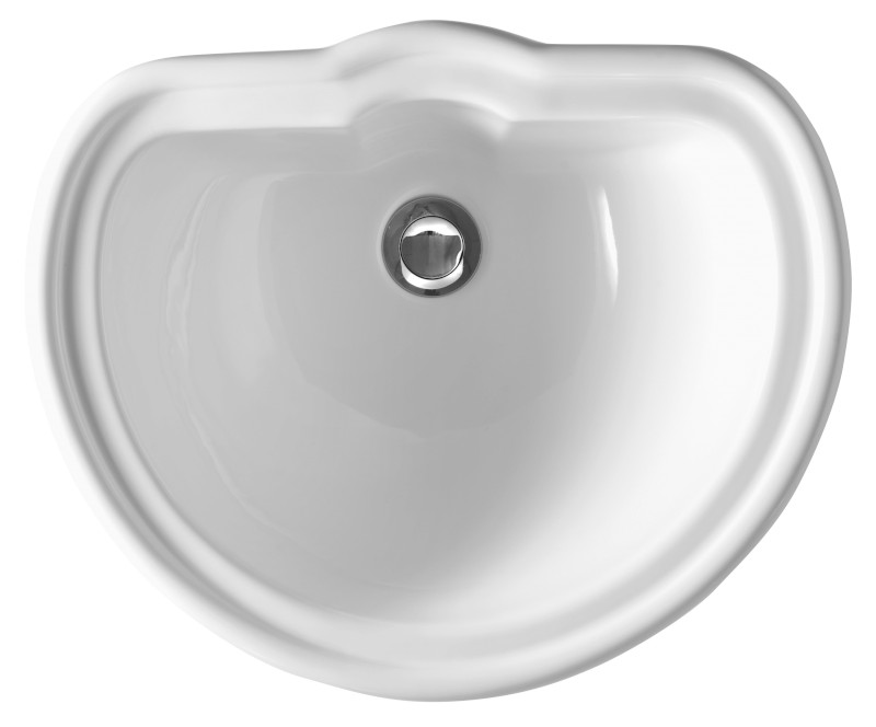 RETRO keramické umyvadlo zápustné, 50x41cm, bílá 103101