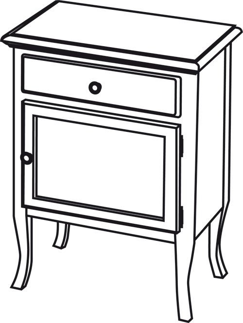 RETRO skříňka 60x80x38cm, starobílá, pravá 1693