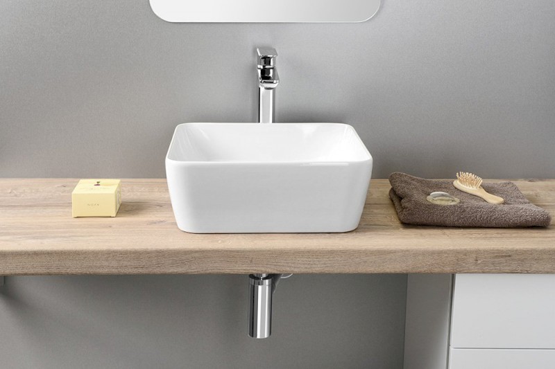 SAND/NUBES keramické umyvadlo na desku 38x38cm, bílá ExtraGlaze 903811