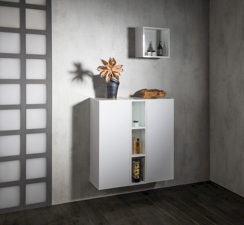 ESPACE otevřená policová skříňka 20x94x22cm, dub stříbrný ESC130-1111