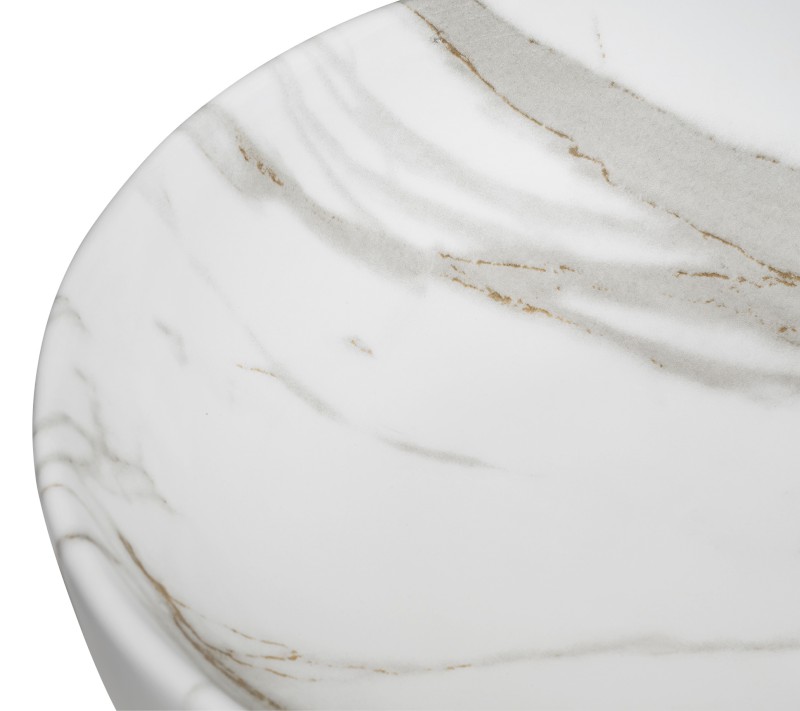 CALEO keramické umyvadlo na desku, 60x42cm, bianco carrara CA590BC