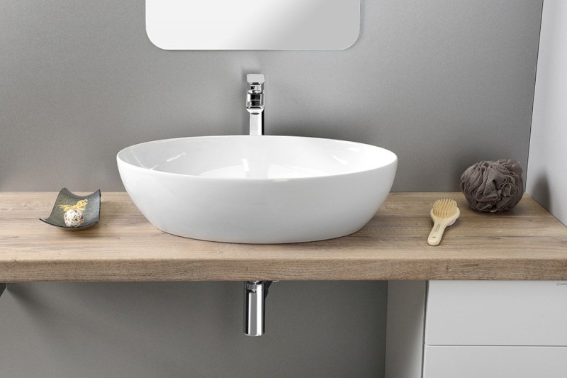 PURA keramické umyvadlo na desku 60x42cm, bílá ExtraGlaze 884211