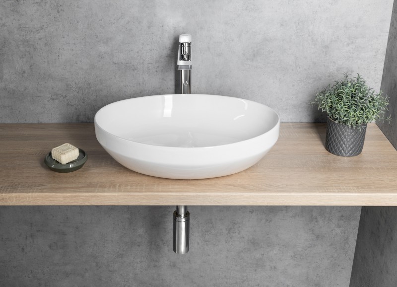 Keramické umyvadlo na desku 50,5x37 cm, bílá 50361