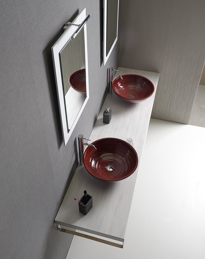 AVICE deska pod umyvadlo 250x50cm, tl.5cm, dub starobílý AV255