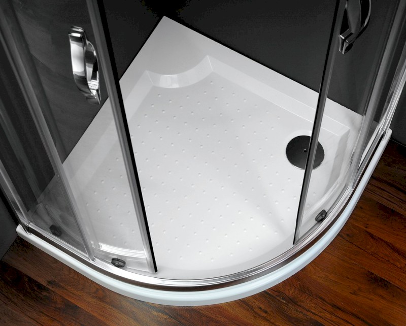 VIVA90 sprchová vanička z litého mramoru, čtvrtkruh, 90x90cm, R550, bílá GV559