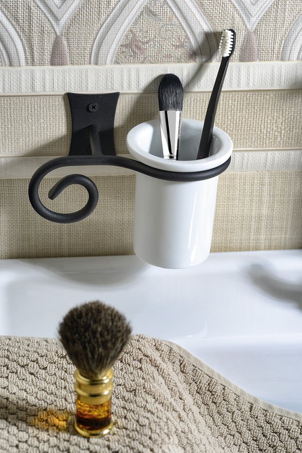 REBECCA sklenka, keramika, černá mat CC004