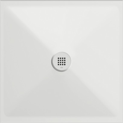 Keramická sprchová vanička, čtverec 80x80x2cm, bílá mat 46080809