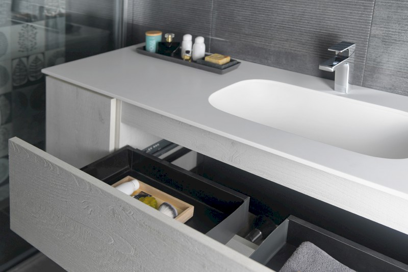 TREOS umyvadlo 76,6x51,3 cm, rockstone, bílá mat TS077-0101