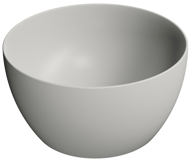 PURA keramické umyvadlo na desku vysoké, průměr 42cm, cenere mat 885217