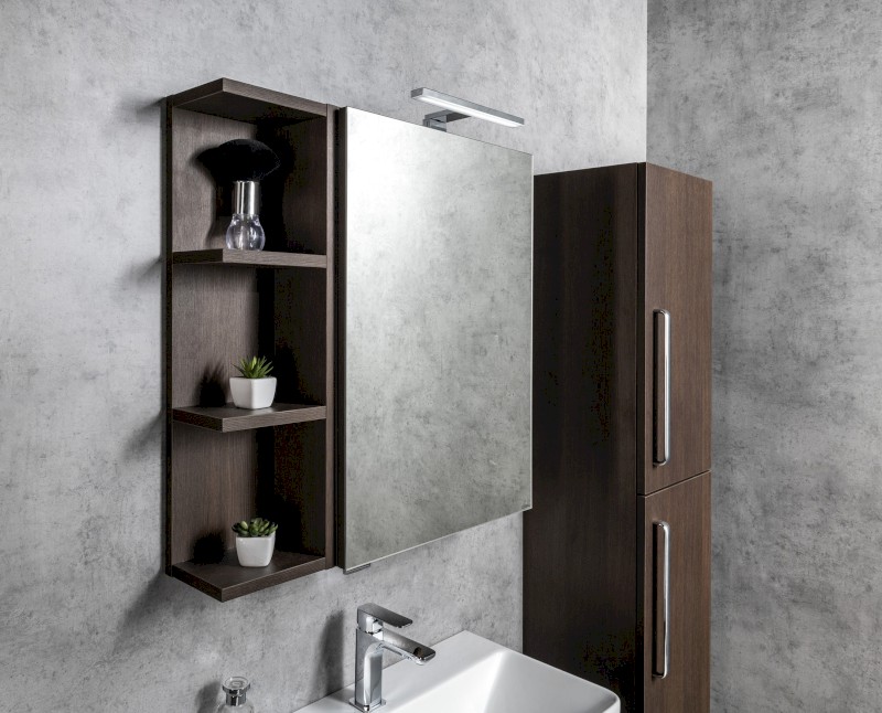 RIWA galerka s LED osvětlením, 50x70x17cm, jilm bardini RIW050-0013