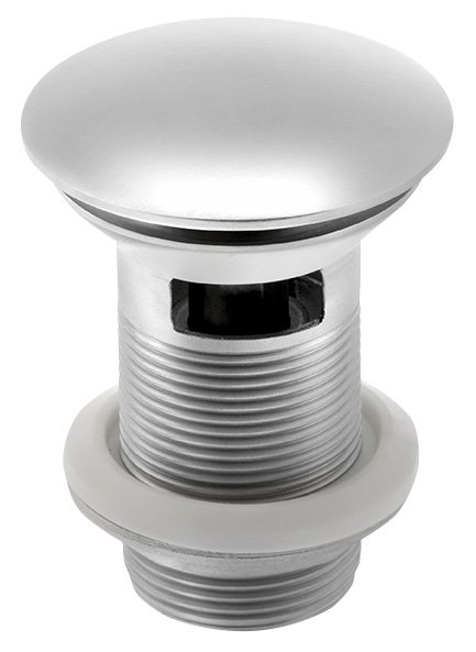 MINIMAL umyvadlová výpust 5/4“, click-clack, velká krytka, nerez mat MI057