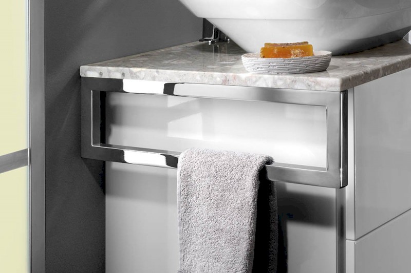 Podpěrná konzole 490x150x25mm, chrom, 1 ks 30390