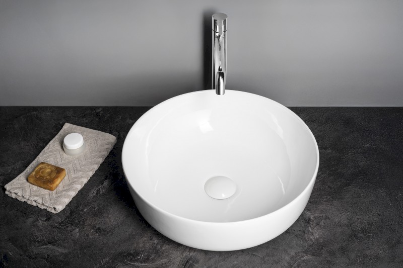 RONDEA keramické umyvadlo na desku Ø 41cm, bílá AR445