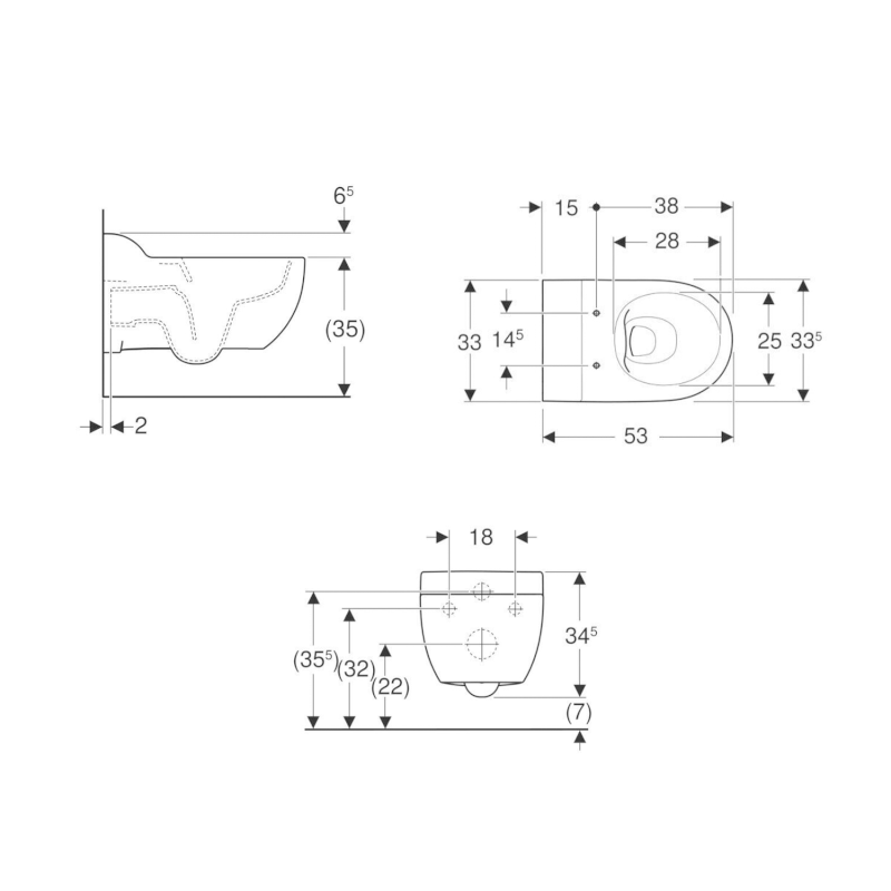 GEBERIT BAMBINI WC závěsné, bílá 502.959.00.1