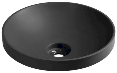 VERTO umyvadlo zápustné, litý mramor, průměr 40,5cm, antracit mat 15121.51
