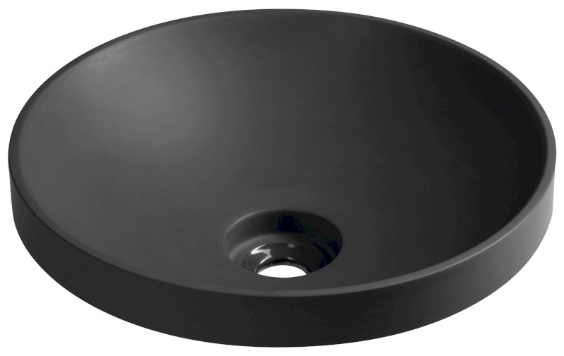 VERTO umyvadlo zápustné, litý mramor, průměr 40,5cm, antracit mat 15121.51