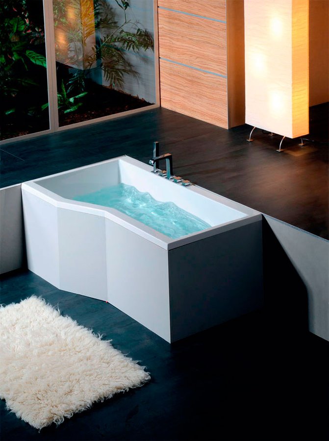 VERSYS L asymetrická vana 170x84x70x47cm, bílá 70111