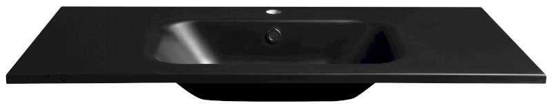 SIDRA umyvadlo, litý mramor, 101x46cm, černá mat SD101B