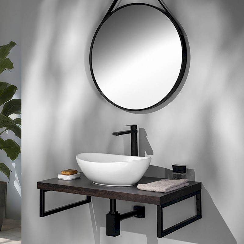 VEGA deska pod umyvadlo 82,5x45cm, dub černý VG685