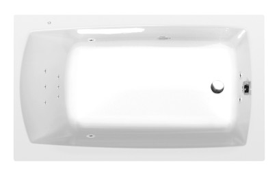 LILY hydromasážní vana, 140x70x39cm, Attraction Hydro, chrom 72201.3010