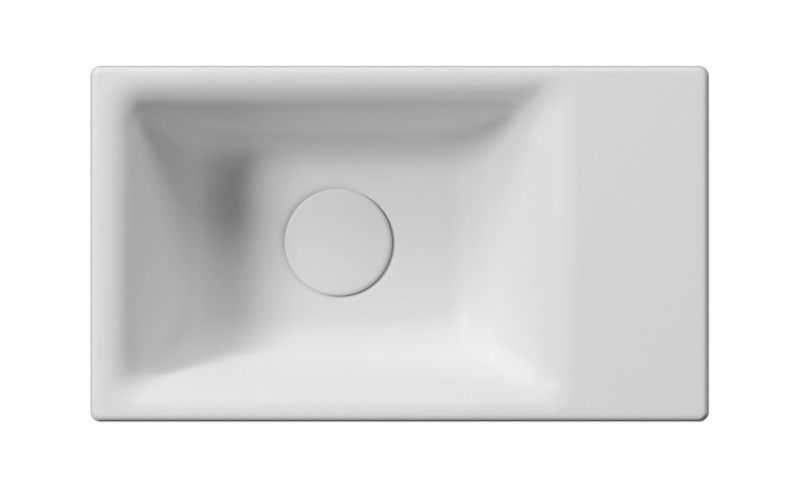 NUBES keramické umývátko 40x23cm, bez otvoru, pravé/levé, bílá mat 9636009