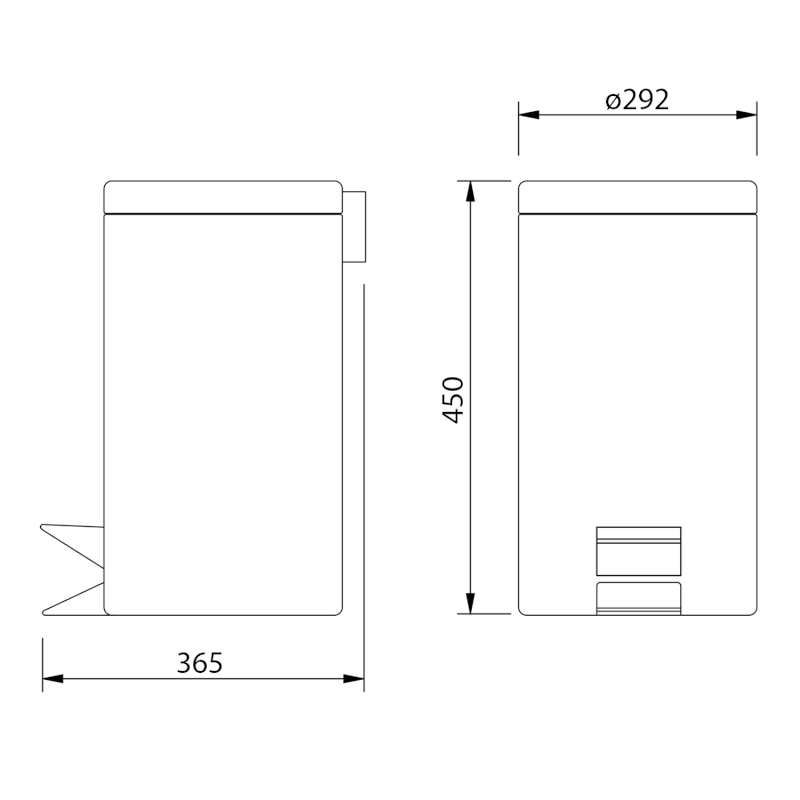 SIMPLE LINE odpadkový koš kulatý 20l, nerez lesk 27120