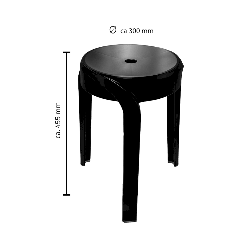 STAN koupelnová stolička, průměr 30cm, bílá A176101