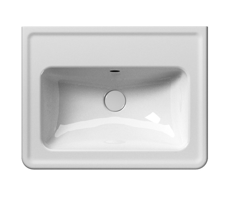 CLASSIC keramické umyvadlo 60x46cm, bez otvoru, bílá ExtraGlaze 8731011