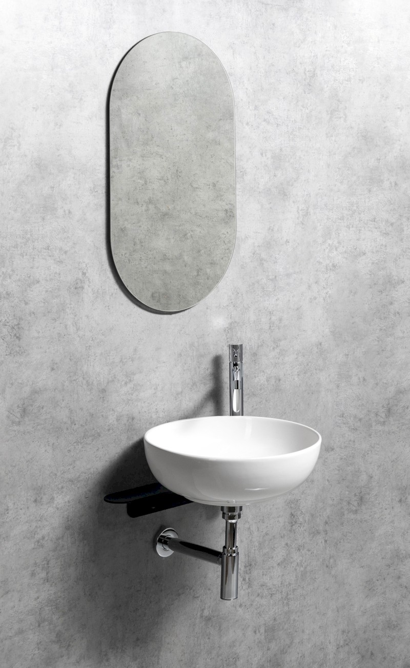 RONDANE keramické umyvadlo na desku Ø 41cm, bílá AR435