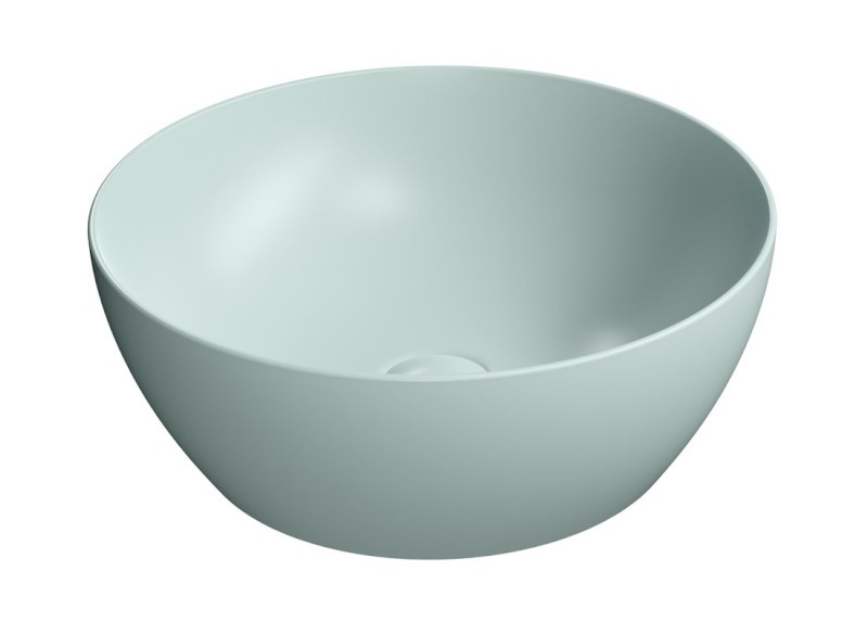 PURA keramické umyvadlo na desku, průměr 42cm, ghiaccio mat 885115