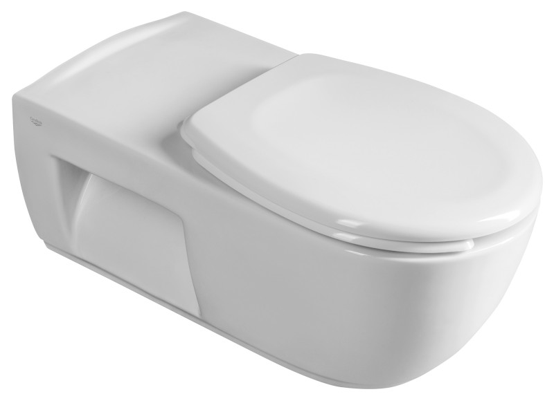 HANDICAP závěsná WC mísa prodloužená, Rimless, 37x70 cm, bílá TU1206