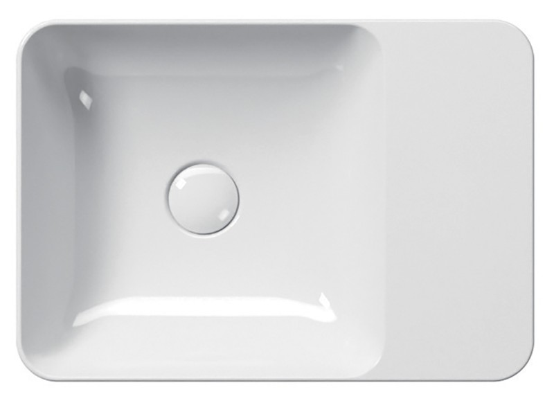 MODO keramické umyvadlo na desku 50x35cm, bez otvoru, bílá ExtraGlaze 9884011