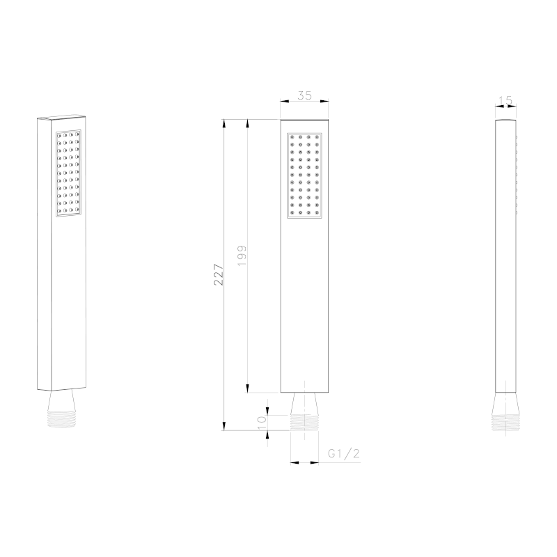 Ruční sprcha, 200mm, zlato mat DO319