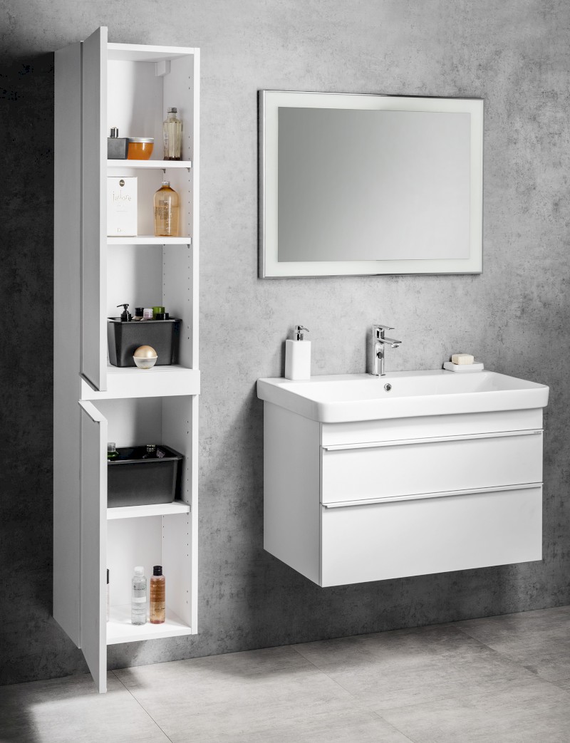 SITIA skříňka vysoká 46,7x172x32cm, 2x dvířka, levá/pravá, bílá mat SI450-3131