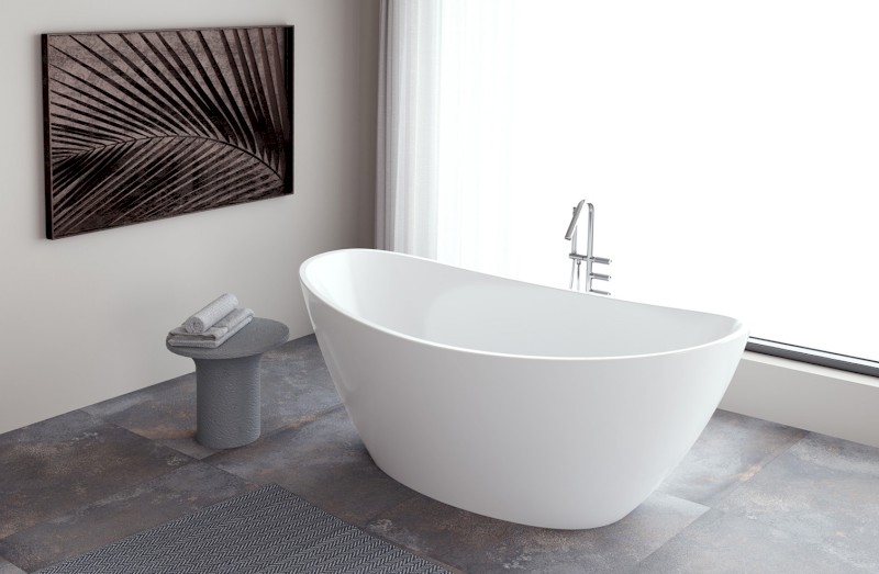 AVILA volně stojící vana 180x87x65cm, bílá 68741