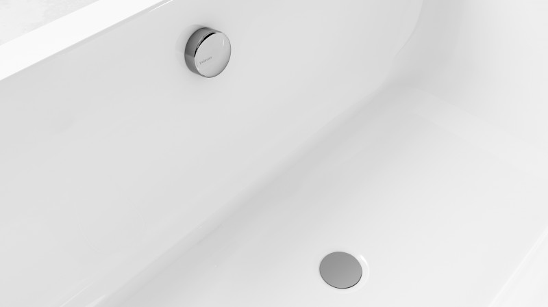 Vanová souprava, bovden, délka 600mm, zátka 72mm, chrom 71850