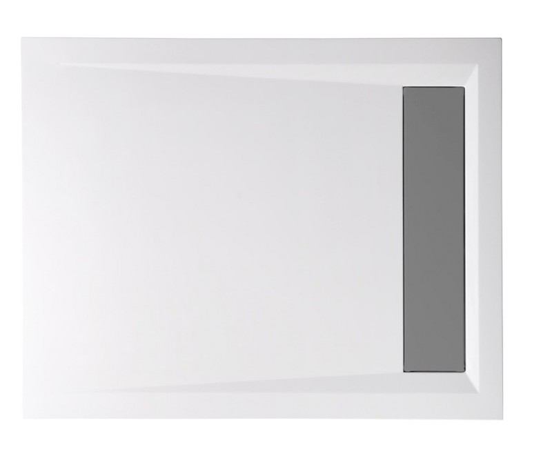 VARESA sprchová vanička z litého mramoru se záklopem, obdélník 110x90cm, bílá 72938