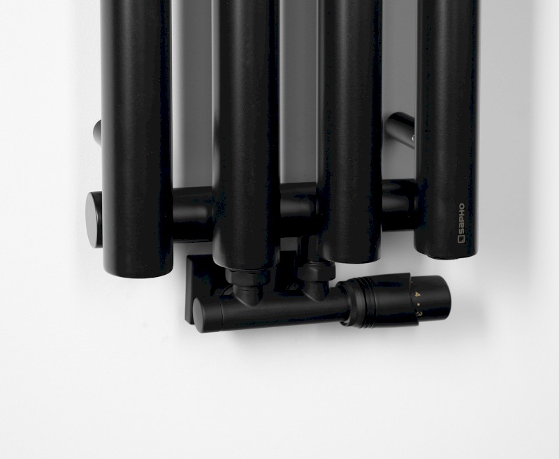 PILON otopné těleso 270x1800mm, se čtyřmi háčky pro ručník, černá mat IZ122T