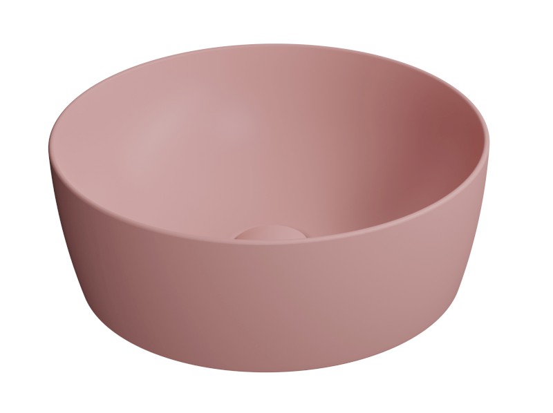 NUBES keramické umyvadlo na desku průměr 40cm, blush mat 903924