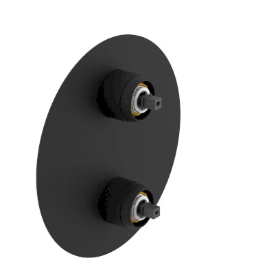 ULTRAMIX tělo podomítkové sprchové baterie, 3 výstupy, otočný přepínač, černá mat UT044B-1