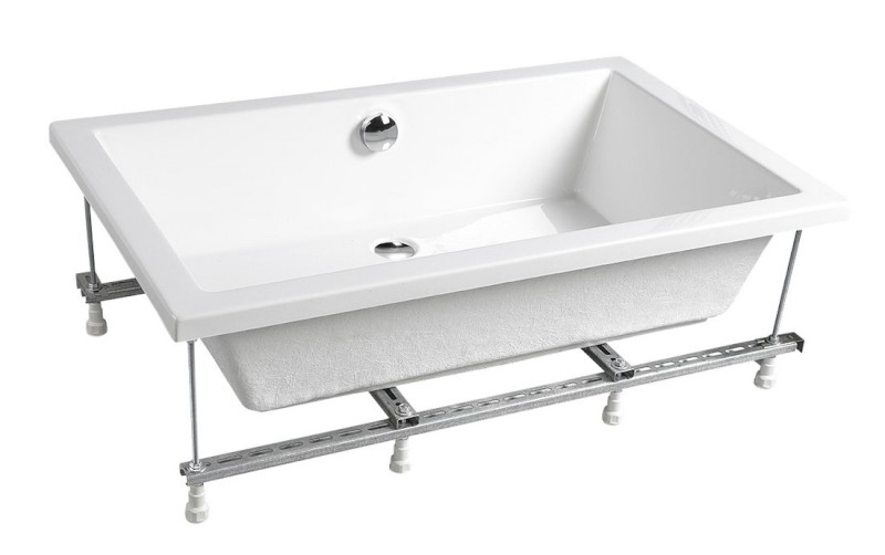 DEEP hluboká sprchová vanička s konstrukcí, obdélník 140x75x26cm, bílá 72948