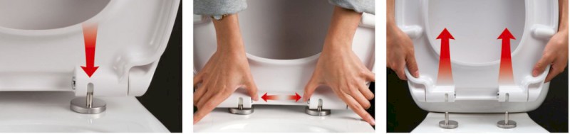 EDITA WC sedátko, SLIM, Soft Close, Easy Take, bílá 1703-458