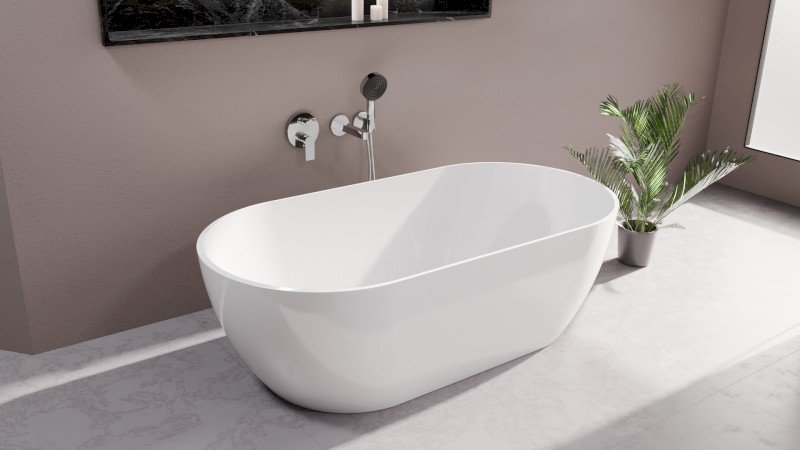 REDUTA volně stojící vana litý mramor 171x81x46cm, bílá 72842