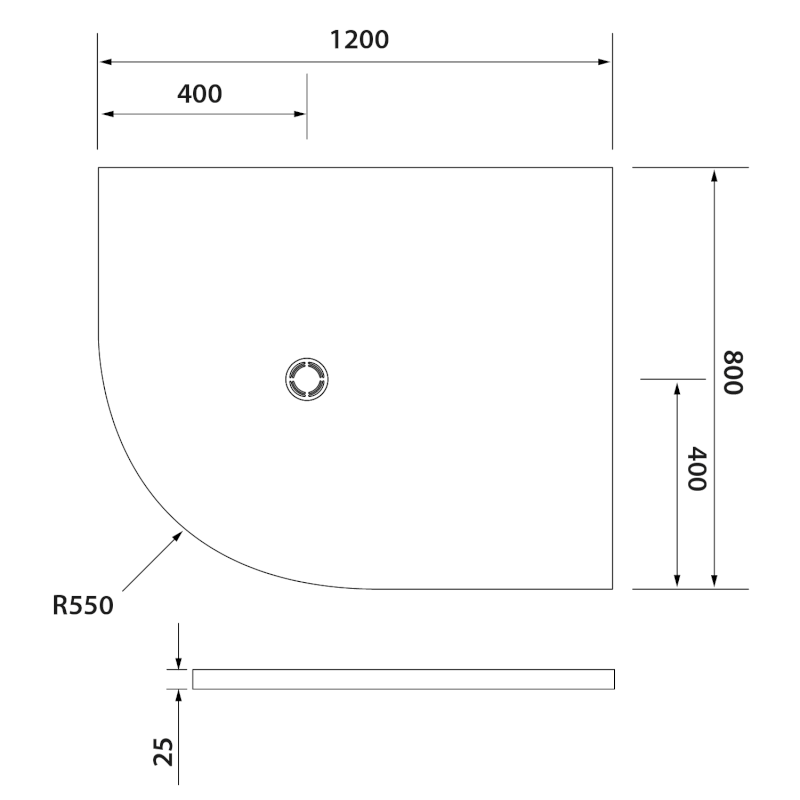 FLEXIA vanička z litého mramoru čtvrtkruh, s možností úpravy rozměru, 120x80cm, R550, pravá 91291