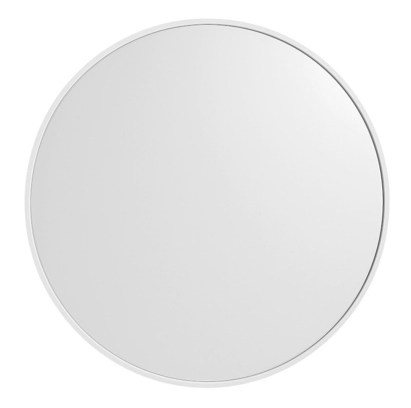 NOTION SLIM kulaté zrcadlo v rámu ø 70cm, bílá mat NT700W