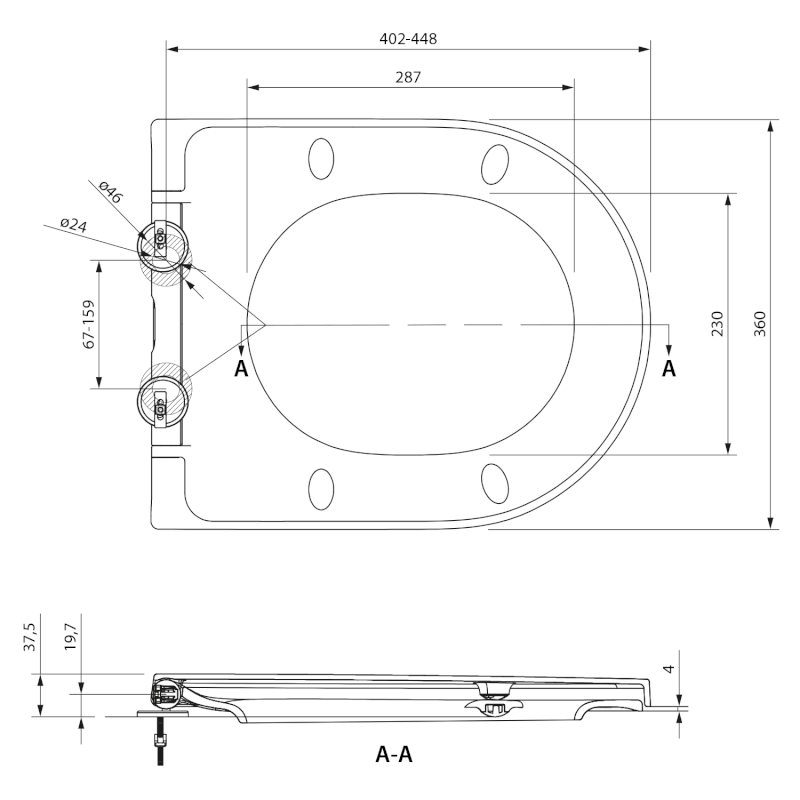 HARRY WC sedátko, Soft Close, Easy Take, bílá WX1715